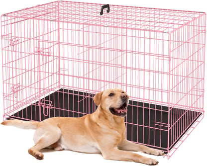 BestPet 36'' Folding Dog Crate for Small & Medium Dogs