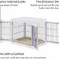 White Dog Crate for Medium/Large Dogs, Modern Decorative Wood Pet House