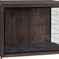 Extra Large Wooden Dog Crate Furniture with Cushion & Double Doors