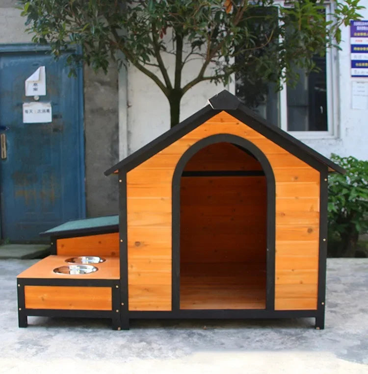 Outdoor Rainproof Wooden Dog Kennel