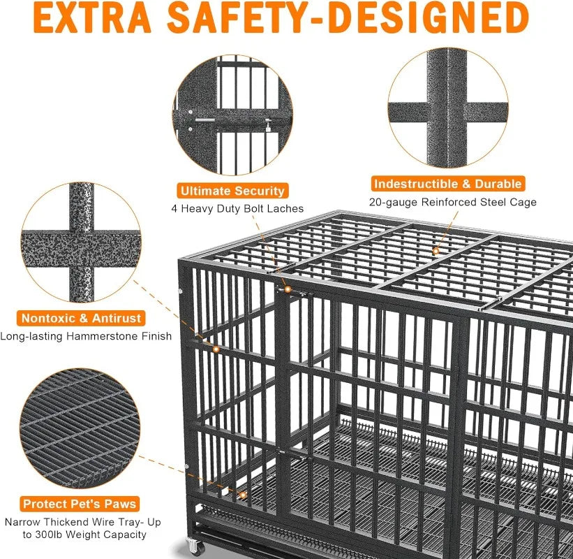 48-Inch Heavy Duty Escape-Proof Dog Crate