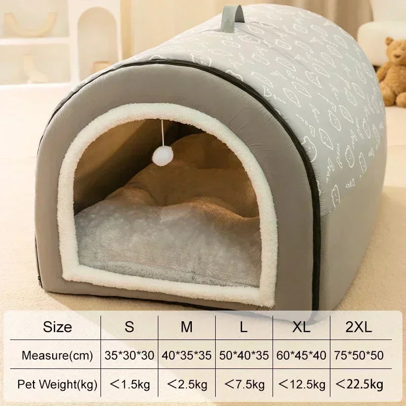 Detachable Washable Dog Bed – Warm Tent for Medium to Large Dogs