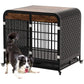 Heavy Duty Wooden Dog Crate with Tabletop for Small to Large Dogs