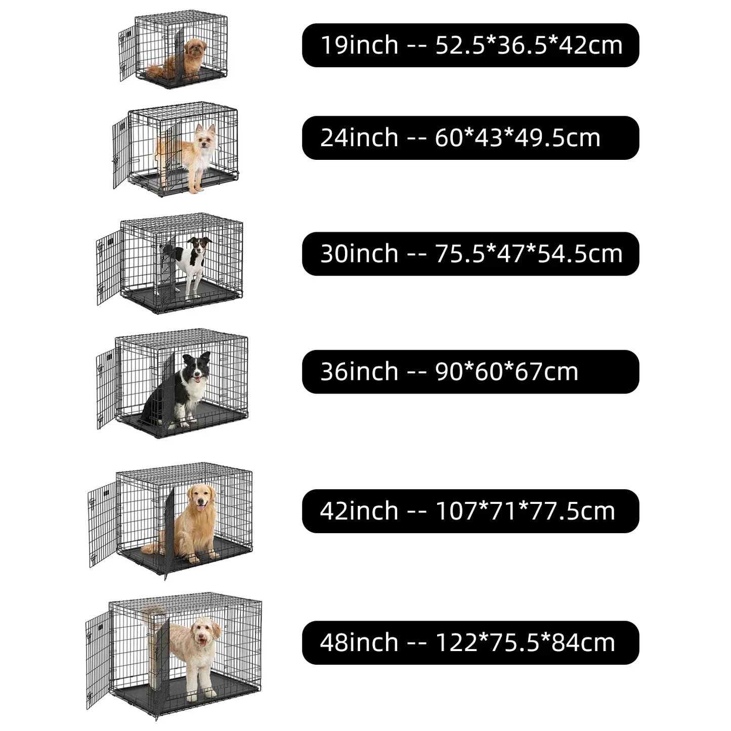 18'' Foldable XXL Stackable Metal Dog Cage