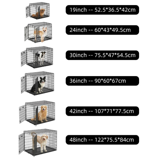 18'' Foldable XXL Stackable Metal Dog Cage