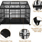 54" Heavy Duty Indestructible Escape-Proof Dog Crate with Lockable Wheels