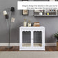 White Dog Crate for Medium/Large Dogs, Modern Decorative Wood Pet House