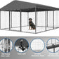 Large Outdoor Dog Kennel, 118" x 118" x 70" - Rustproof Metal Enclosure with UV & Waterproof Roof