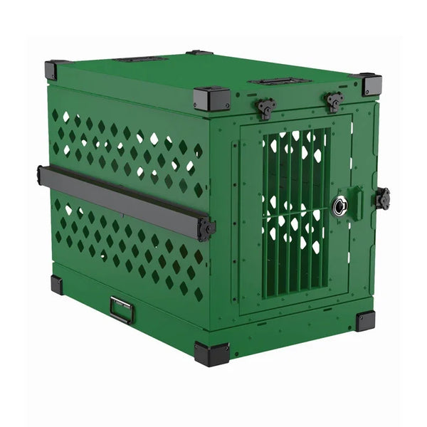 24 Green Small Aluminum Heavy Duty Collapsible Dog Crate