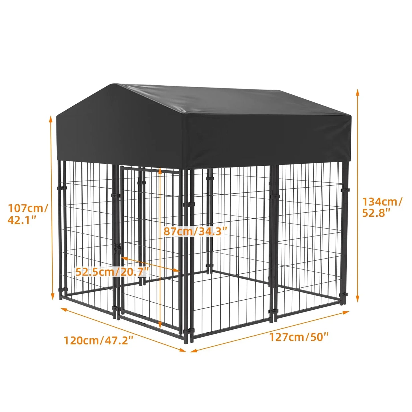 Large Outdoor Dog Kennel with Waterproof Cover