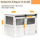 Large Dog Crate with Barn Door and Metal Bars