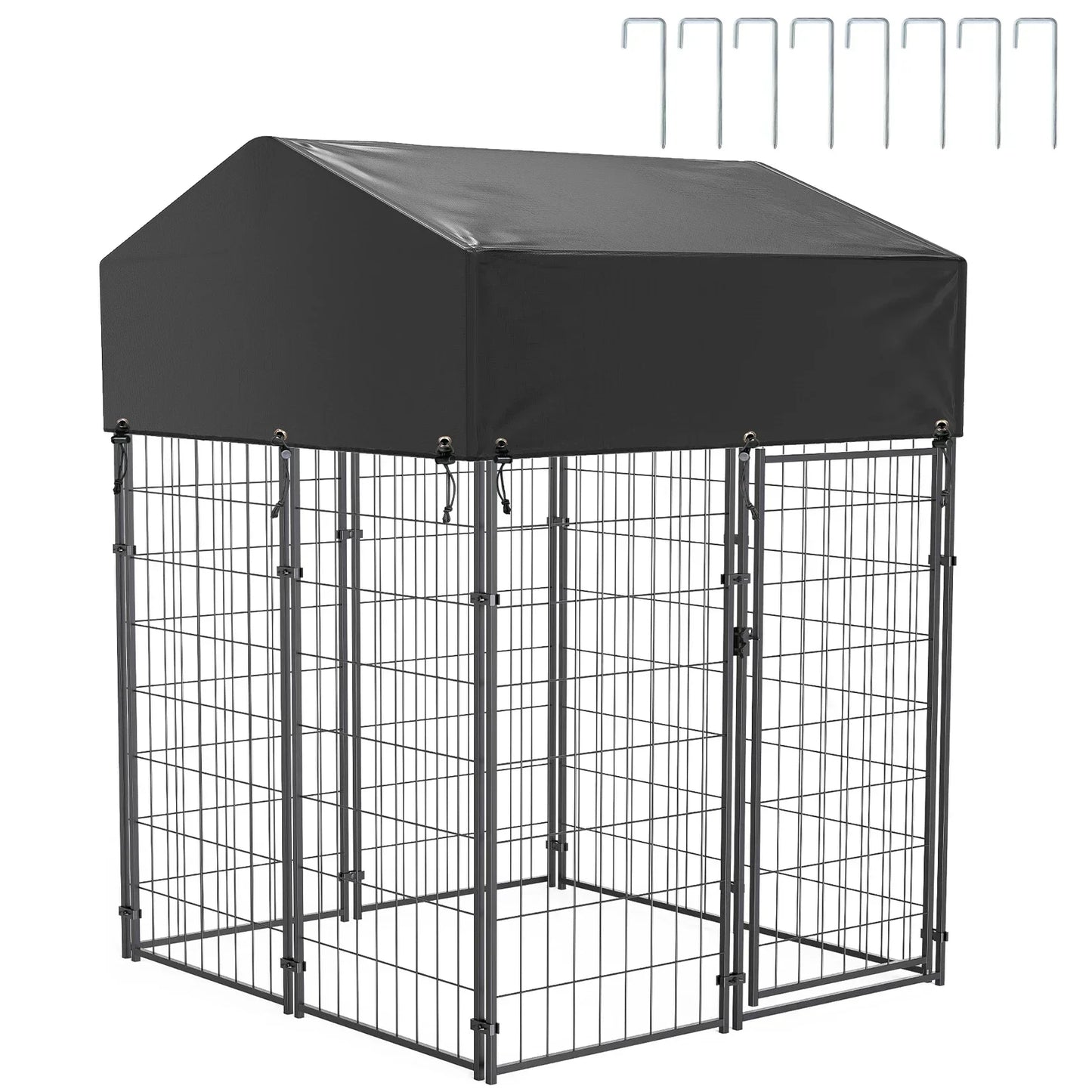 Large Outdoor Dog Kennel with Waterproof Cover