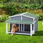 Large Wooden Dog House with Porch