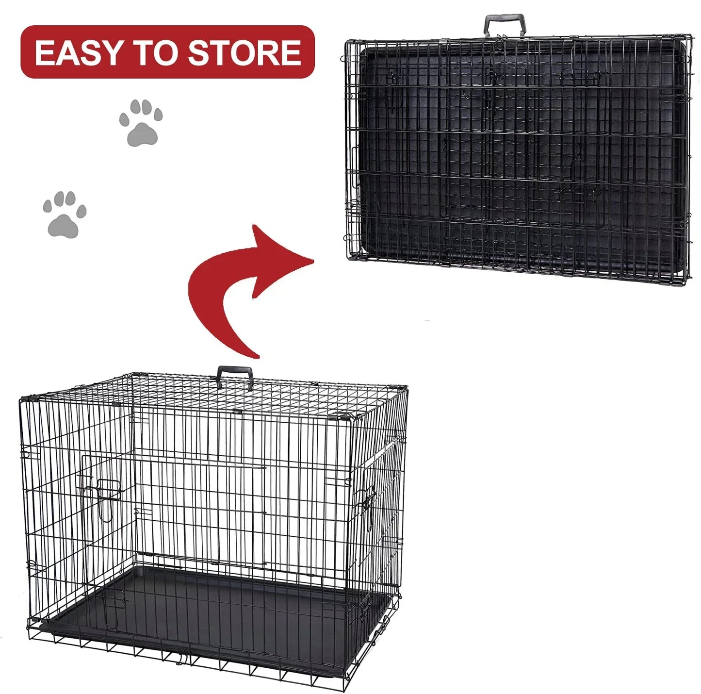 18'' Foldable XXL Stackable Metal Dog Cage