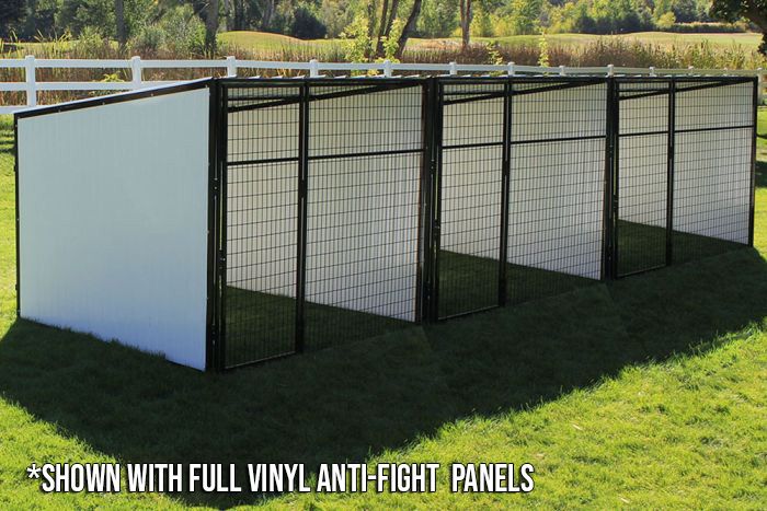 4' X 4' Multiple Vinyl No Back Dog Kennels x2